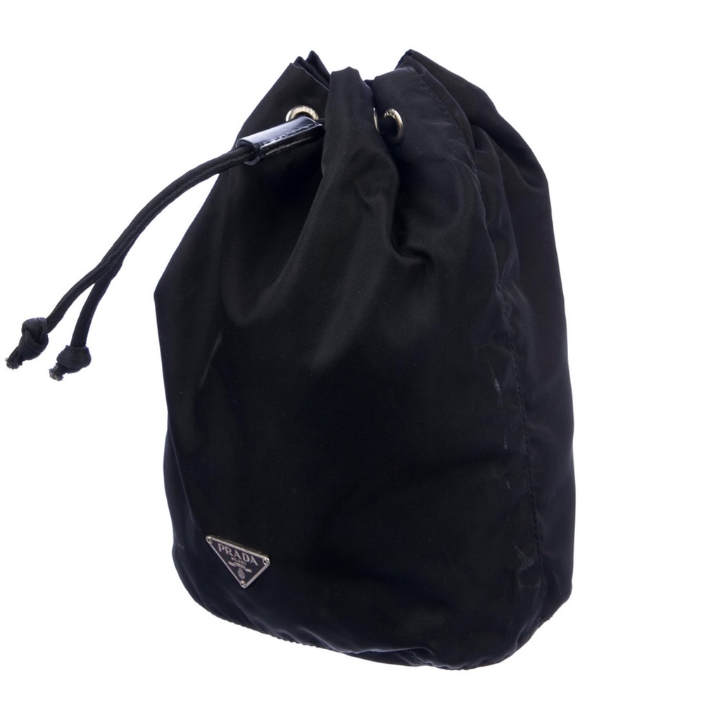 100% Authentic Prada Tessuto Drawstring Pouch Bag - image 8